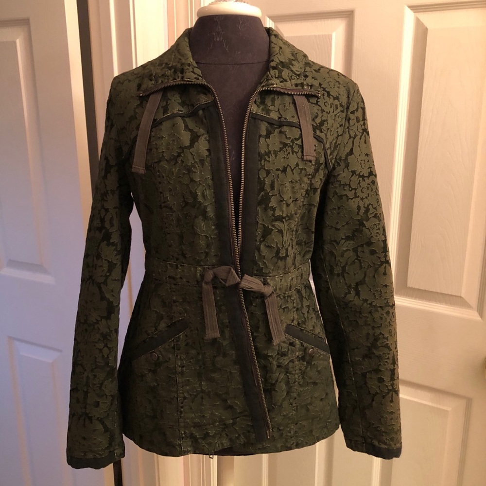Anthropologie Brocade Utility Jacket